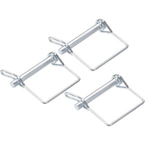 uxcell Shaft Locking Pin w Ear - 9mm x 70mm Coupler Pin for Farm Trailers Wagons Lawn Garden in Square 3Pcs