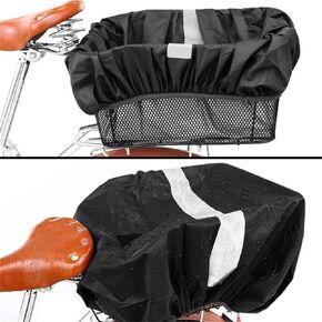 Bicycle Basket Waterproof Cover, Electric Motorcycle Basket Inner Lining Protective Cover, Outdoor Backpack rain Cover with Reflective Strip 2PCS