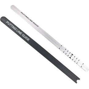 Golf Alignment Training Aid, Golf Putting Straight Ruler Guide Aluminum Alignment Rail for Golf Putting Practice