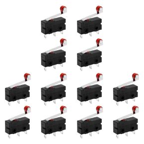 BokWin 12 Pcs Micro Limit Roller,Micro Limit Switch with Lever Arm 3 Pin 125 250VAC