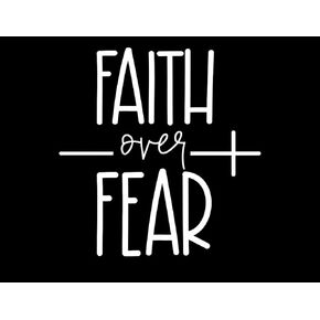 Faith Over Fear MKR Decal Vinyl Sticker |Cars Trucks Vans Walls Laptop|White|5.5 x 5.3 in|MKR1670