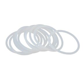 X AUTOHAUX Silicone O-Rings, 48mm OD 41.8mm ID 3.1mm Width VMQ Seal Gasket for Compressor Valves Pipe Repair, White, Pack of 10