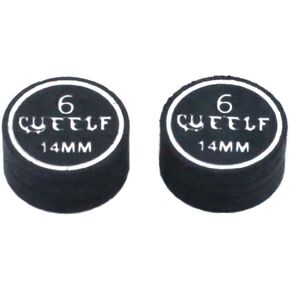 Billiard Pool Cue-Tip 14mm-Professional Carom Tips 6 Layers Leather 2pcs-M