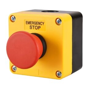 Red Sign Momentary Emergency Stop Switch Push Button Switch 1NO 1NC 660V 10A with Box