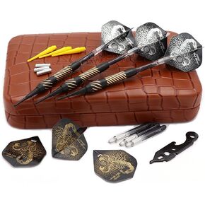 Black Scorpion CUESOUL 16 Grams Deluxe Soft Tip Darts Set with Luxury Case Series