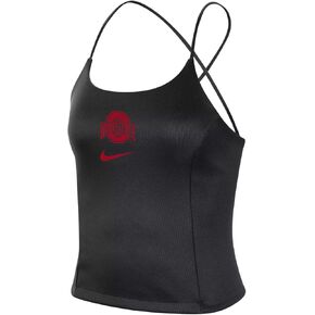 Nike Women's College Icon Clash Tieback Tank Top (US, Alpha, Medium, Regular, Regular, Black, Ohio State Buckeyes) in Kuwait
