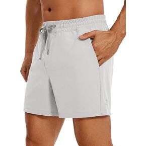 CRZ YOGA Men's Linerless Workout Shorts - 5'' / 7'' Lightweight Quick Dry Running Sports Athletic Gym Shorts with Pockets in Kuwait