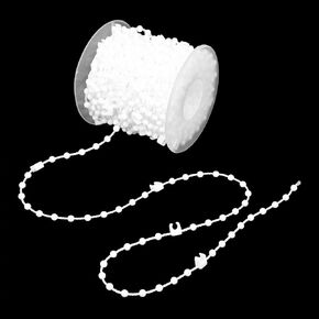 Blind Bottom Link Chain, Vertical Blind Bead, Smooth Surface Practical Blind Beaded Cord, Roller Blind Fitting, Simple to Use for Decoration Vertical Curtain(10M(10CM))