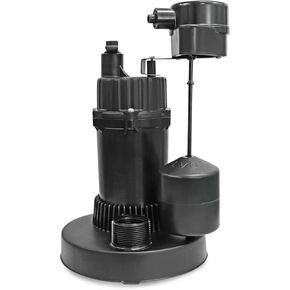 Everflow 1/2 Hp, 3700 G.p.h., 26 Ft. Lift, Submersible Sump Pump