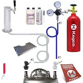 Kegco 3PUTCK-BLCP-5T Kegerator Kit, 1-Tap, Chrome