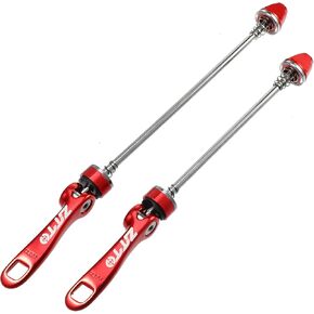 X AUTOHAUX 2 Pcs Bike Bicycle Quick Release Axles Skewers Lever Front Rear Bike Axle Wheel Hub 15cm 5.91" 19cm 7.48" Red for MTB Moutain Road Bike