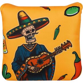 Golf Club Head Cover Golf Head Cover Driver Headcover Fairway Wood Headcover Hybrid Mallet Blade Putter Club Head Cover（Guitar Ghost） in Kuwait