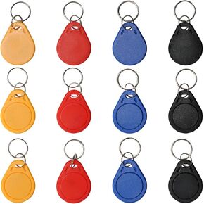 12 psc 13.56MHz RFID Proximity ID Card Key Tags Writable rewritable UIDkey tag, Compatible with MIFARE Classic 1K