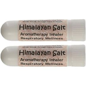 Urban ReLeaf Two Himalayan Salt Inhalers! Set of 2 Respiratory Wellness. Sinus & Lung Relief. Breathe Salt AIR Anywhere! Healing Ions. NO Scent! Handy Portable Neti Pot! 100% Natural