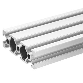 uxcell 2 Pcs T Slot 2060 Aluminum Extrusion Profile European Standard 400mm x 60mm Linear Rail Extrusion Frame for 3D Printer, CNC, DIY (Silver Tone)