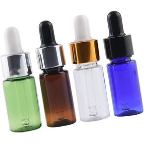 4 Pcs Essential Oil Dropper Bottle Glass Bottles Amber Dropper Bottles Leakproof Travel Bottles Glass Vials Plastic Bottles for Essential Oils Liquid The Pet Shampoo