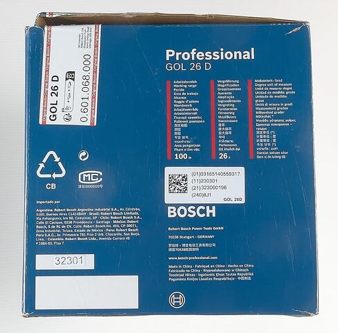 Bosch Professional Optical Level GOL 26 D (26x Magnification, Unit of Measure: 360 Degrees, Range: up to 100m, in Carrying case) in Saudi Arabia