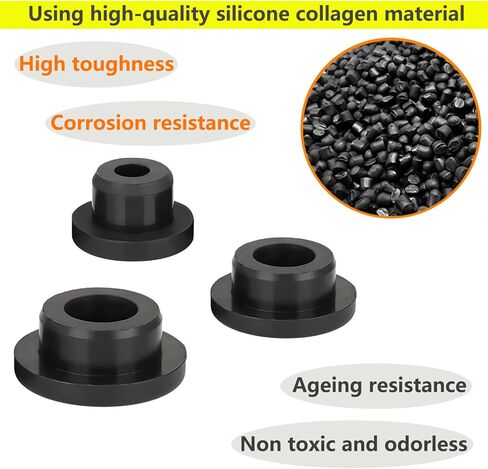 20 قطعة من قابس السيليكون، سدادة سيليكون مجوفة على شكل حرف T، قابس ثقب السيليكون، سدادات مرنة بفتحة مستديرة لفتحة 15 مم in Kuwait