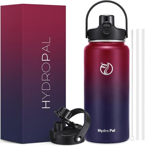 Half Gallon Insulated Water Bottle with 2-in-1 Lid (Chug Lid/Straw Lid), 40/64oz Double Walled Vacuum Stainless Steel Water Bottles, Water Jug with Straw in Saudi Arabia