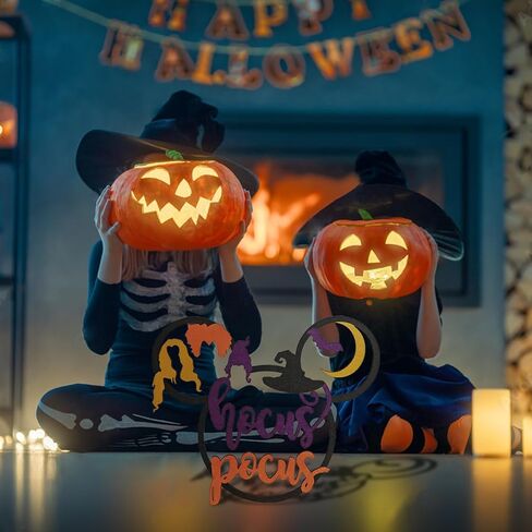 زينة الهالوين لافتة خشبية معلقة على شكل فأر الهالوين - علامة ترحيب Hocus Pocus للباب الأمامي للهالوين ديكور معلق على الحائط للأماكن الداخلية والخارجية لوازم حفلات الهالوين in Kuwait