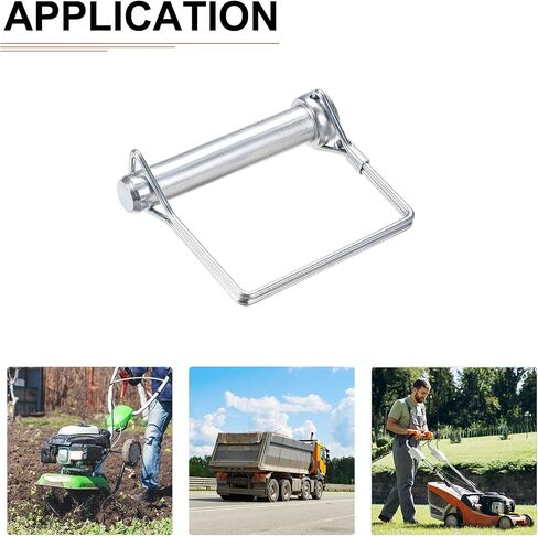 12mm x 65mm (DXL) Shaft Locking Pin - 1Pack - Good for Farm Trailers Lawn - Carbon Steel Square Trailer Coupler Pin - Silver Tone in Saudi Arabia