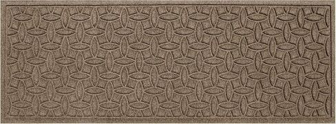 Bungalow Flooring Waterhog Runner Door Mat, 2' x 5' Made in USA, Durable and Decorative Floor Covering, Skid Resistant, Indoor/Outdoor, Water-Trapping, Ellipse Collection, Khaki/Camel in Saudi Arabia