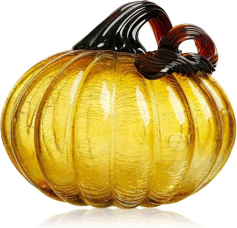 الماس ستار الزجاج اليقطين هالوين الزينة اليقطين الخريف الحصاد الحلي الزخرفية اليدوية المقتنيات الفنية التماثيل (العنبر) in Kuwait