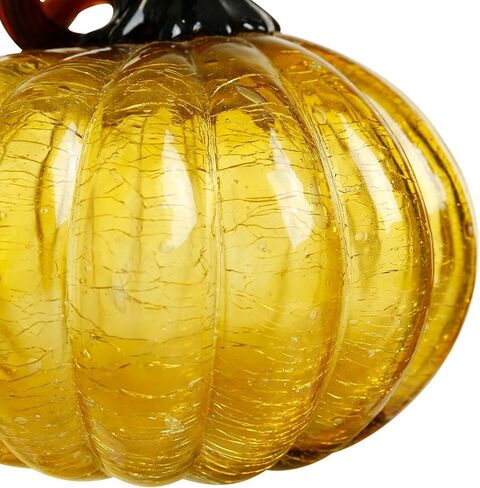 الماس ستار الزجاج اليقطين هالوين الزينة اليقطين الخريف الحصاد الحلي الزخرفية اليدوية المقتنيات الفنية التماثيل (العنبر) in Kuwait