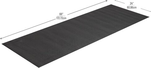 Mind Reader YOGAPVC-BLK All Purpose Extra Thick Yoga Fitness & Exercise Mats with Carrying Strap, High Density Anti-Tear in Kuwait