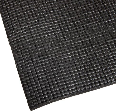 Mind Reader YOGAPVC-BLK All Purpose Extra Thick Yoga Fitness & Exercise Mats with Carrying Strap, High Density Anti-Tear in Kuwait