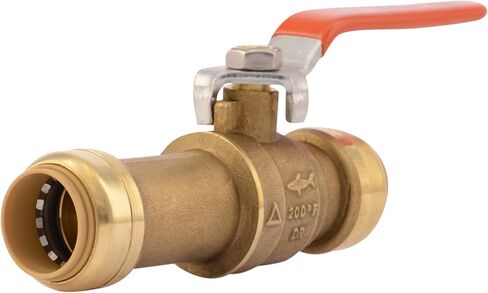 SharkBite 3/4 Inch Slip Ball Valve, Push to Connect Brass Plumbing Fitting, PEX Pipe, Copper, CPVC, PE-RT, HDPE, 24736LF in Saudi Arabia