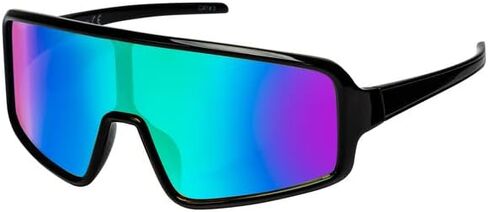 FLAWLESS EYEWEAR Oversized Shield Wraparound Sports Sunglasses for Men Women Outdoor One Piece Visor Mirror Sport Glasses in Saudi Arabia