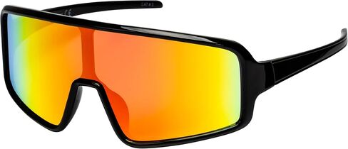 FLAWLESS EYEWEAR Oversized Shield Wraparound Sports Sunglasses for Men Women Outdoor One Piece Visor Mirror Sport Glasses in Saudi Arabia