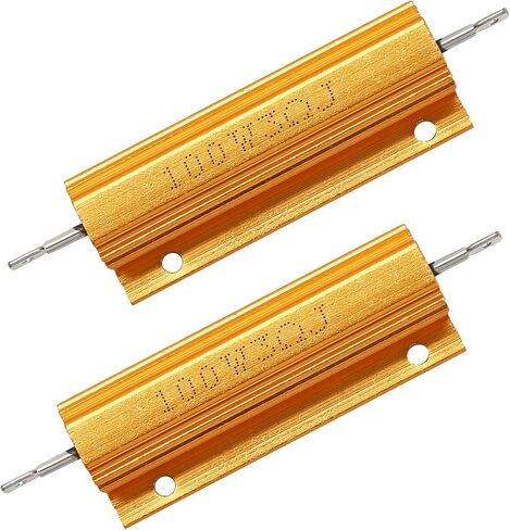 Hordion 5 Pack Aluminum Case Resistor 25W 3.9 Ohm, Wirewound Resistors Chassis Mounted Screw Tap Power Resistor Adapter for Inverter LED Lights Speakers in Kuwait