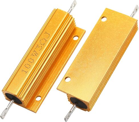 Hordion 5 Pack Aluminum Case Resistor 25W 3.9 Ohm, Wirewound Resistors Chassis Mounted Screw Tap Power Resistor Adapter for Inverter LED Lights Speakers in Kuwait