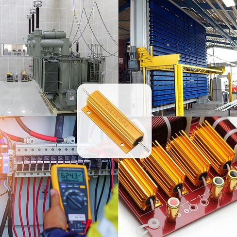 Hordion 5 Pack Aluminum Case Resistor 25W 3.9 Ohm, Wirewound Resistors Chassis Mounted Screw Tap Power Resistor Adapter for Inverter LED Lights Speakers in Kuwait