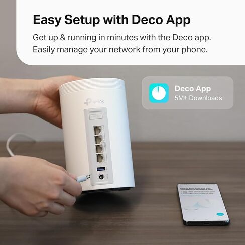 TP-Link Deco AXE5400 Tri-Band WiFi 6E Mesh System(Deco XE75) - Covers up to 2900 Sq.Ft, Replaces WiFi Router and Extender, AI-Driven Mesh, New 6GHz Band, 1-Pack in Saudi Arabia