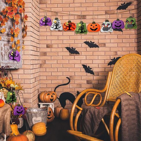 24 Pcs Felt Fall Pumpkin Hanging Tree Ornaments Decors,3D Pumpkin Shaped Pendant Craft for Fall Thanksgiving Party Hanging Decor in Saudi Arabia