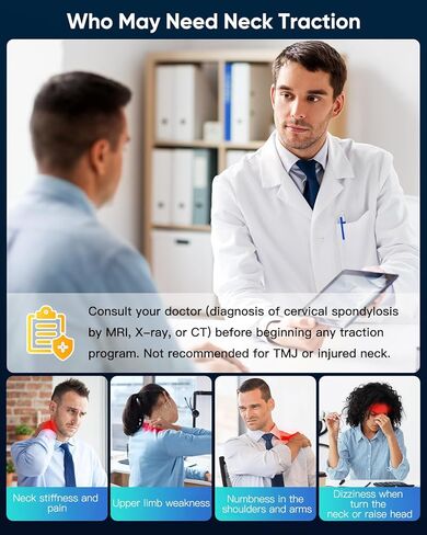 جهاز تمديد الرقبة لمشكلة عنق الرحم، مضخة هواء قابلة للنفخ، جهاز رقبة عنق الرحم مع 3 قوة جر، يمكن ارتداؤه أثناء العمل أو القيادة أو مشاهدة التلفزيون، سهل الاستخدام in Kuwait