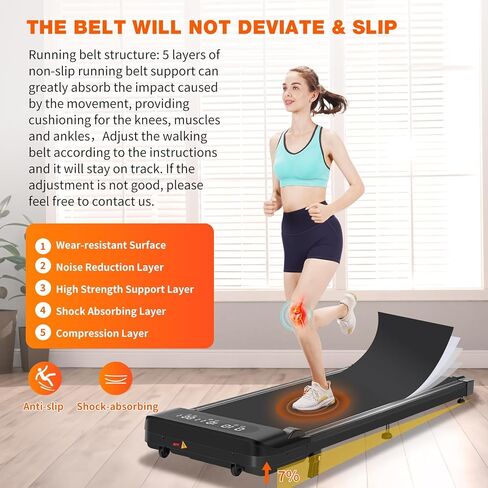 جهاز سير للمشي بقوة 2.5 حصان مع ميل بسعة وزن 320 رطلًا تحت المكتب، جهاز سير للمشي تحت المكتب، جهاز سير للمشي، جهاز سير مدمج، شاشة LED للتحكم عن بعد in Kuwait