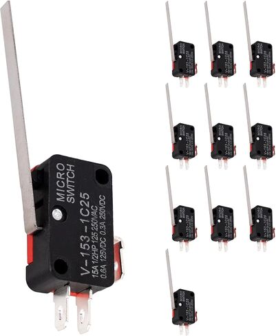 حزمة BlueStars مكونة من 10 شفرات تبديل ذات حد صغير V-153-1C25 مؤقتة 250VAC/125VDC 15A مثالية لمستلزمات Arduino والأجهزة والمعدات الكهربائية العامة in Saudi Arabia