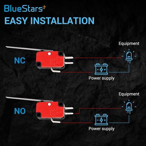 حزمة BlueStars مكونة من 10 شفرات تبديل ذات حد صغير V-153-1C25 مؤقتة 250VAC/125VDC 15A مثالية لمستلزمات Arduino والأجهزة والمعدات الكهربائية العامة in Saudi Arabia