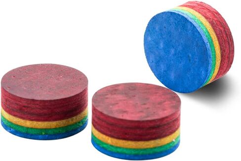 Rainbow Tip Billiards Pool Cue Tip 12/14mm Multi-Layers Cue Stick Tip Professional Durable Billiard Accessories in Kuwait