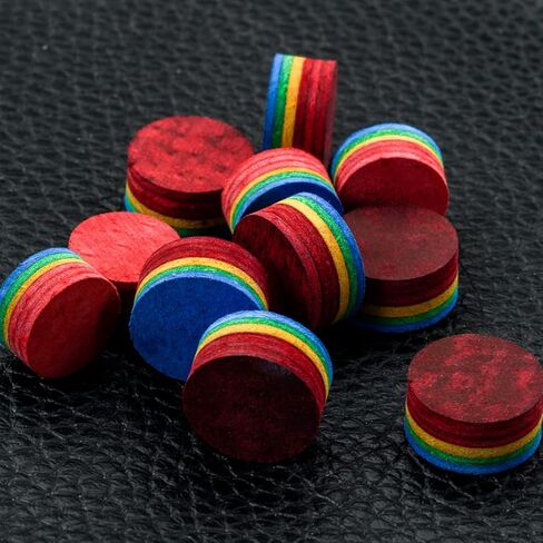Rainbow Tip Billiards Pool Cue Tip 12/14mm Multi-Layers Cue Stick Tip Professional Durable Billiard Accessories in Kuwait
