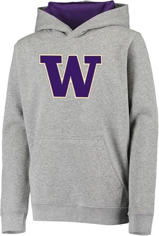 بلوفر Outerstuff Washington Huskies مقاس شبابي بشعار الفريق الرئيسي من الصوف (رمادي منقط، مقاس شبابي كبير - 14/16) in Saudi Arabia