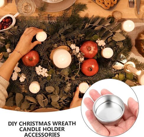 ABOOFAN DIY Crafted Tea Lights Tins Containers for Table Decoration - Birthday Parties - and Wedding Centerpieces - Essential Candle Drip Protectors, 4X4X1.8CM, Silver, 124435O12HQ2N6 in Saudi Arabia