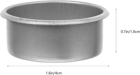ABOOFAN DIY Crafted Tea Lights Tins Containers for Table Decoration - Birthday Parties - and Wedding Centerpieces - Essential Candle Drip Protectors, 4X4X1.8CM, Silver, 124435O12HQ2N6 in Saudi Arabia