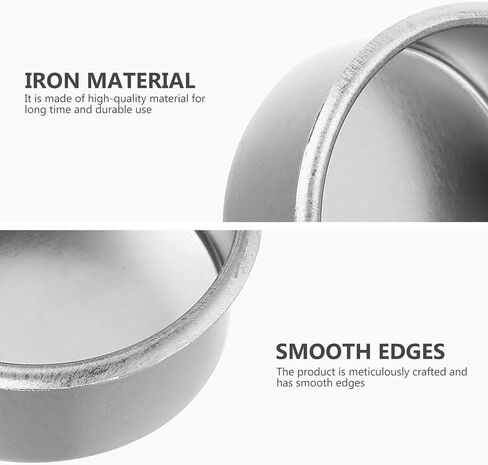 ABOOFAN DIY Crafted Tea Lights Tins Containers for Table Decoration - Birthday Parties - and Wedding Centerpieces - Essential Candle Drip Protectors, 4X4X1.8CM, Silver, 124435O12HQ2N6 in Saudi Arabia