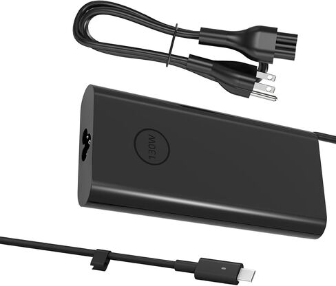 130 واط USB C شاحن الكمبيوتر المحمول لديل الدقة 5560 5550 5570 5520 5750 3581 3560 5530 2 في 1 خط العرض 5440 5540 7440 DA130PM170 التيار المتناوب محول الطاقة in Kuwait