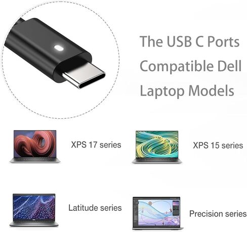 130 واط USB C شاحن الكمبيوتر المحمول لديل الدقة 5560 5550 5570 5520 5750 3581 3560 5530 2 في 1 خط العرض 5440 5540 7440 DA130PM170 التيار المتناوب محول الطاقة in Kuwait